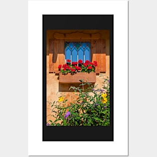 Canada. British Columbia. Window & Flowers. Posters and Art